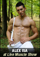 Alex Isa is live and hung at Live Muscle Show