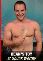 dean stuffs a dildo up his cute butt at SpunkWorthy Spunk Worthy
